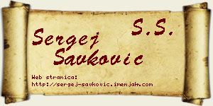 Sergej Savković vizit kartica
